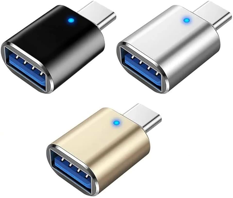 USB C to USB Adapter 3-Pack