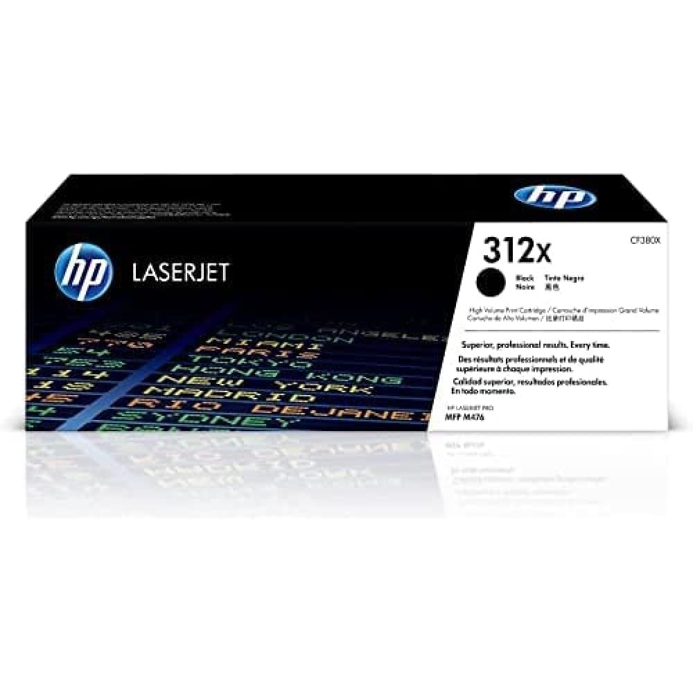Original 312X Black High-yield Toner Cartridge | Works with Color LaserJet Pro MFP M476 Series | CF380X