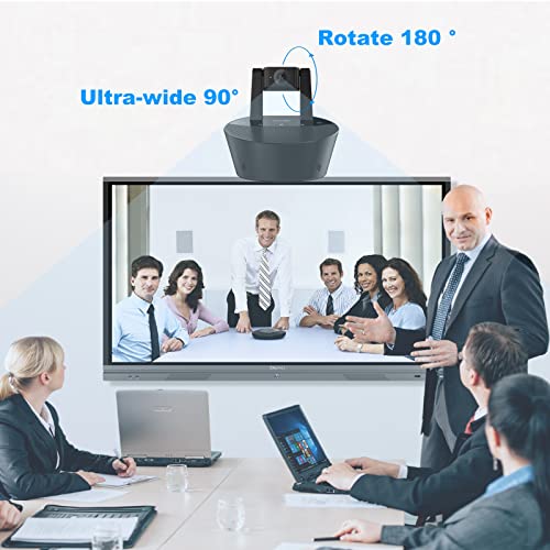 3 in 1 Video Audio Conference Device with 1080P Camera, Microphone, Speaker, Wide Angle 90 Webcam, Video Audio Conferencing System Works with PC/Mac/Laptop/MacBook/Tablet