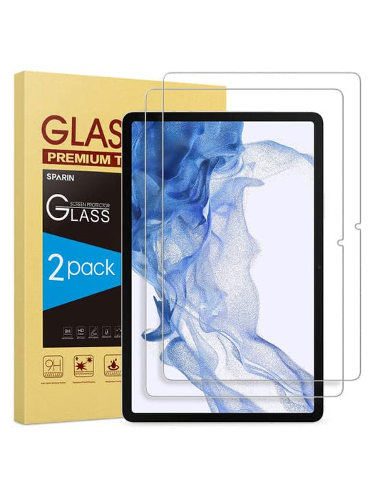 2 Pack Tempered Glass Screen Protectors for Samsung Galaxy Tab S8 Plus and S7 Plus