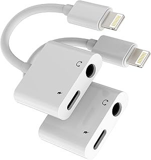 Headphone Adapter 2 Pack for Lightning to 3.5mm and Charger