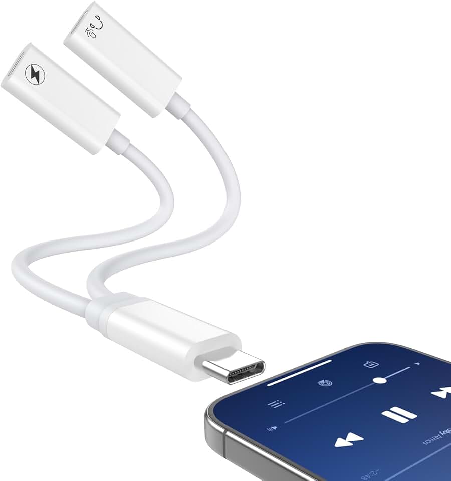 USB C Splitter for Charging and Audio