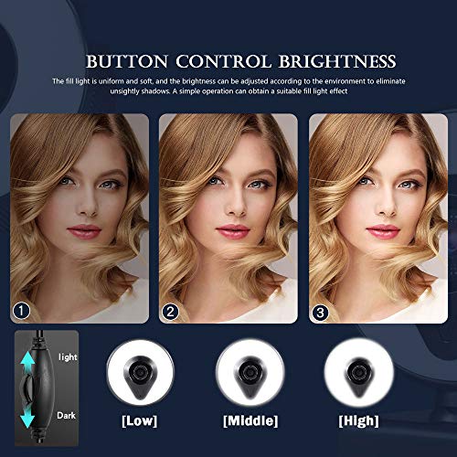 1080P Webcam with Microphone and Ring Light Streaming HD Webcam Adjustable Brightness USB Web Camera with Tripod for Zoom Skype Facetime for PC Mac Laptop Desktop