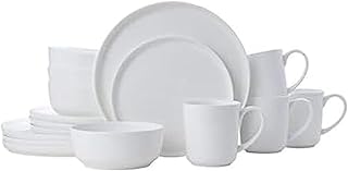 White 16-Piece Chip-Resistant Dinnerware Set for Four