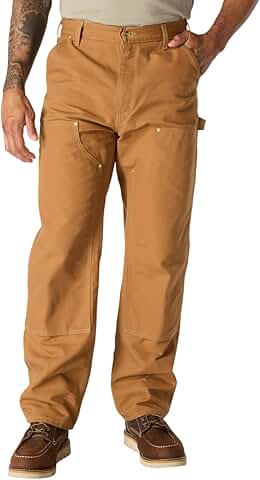 Men's Loose Straight Duck Double-Front Dungaree