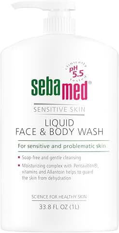 Gentle pH 5.5 Liquid Face and Body Wash for Sensitive Skin