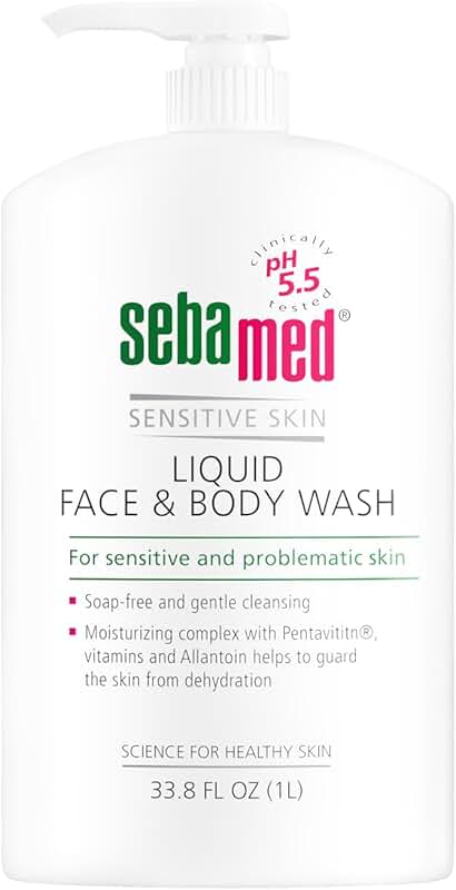 Gentle pH 5.5 Liquid Face and Body Wash for Sensitive Skin