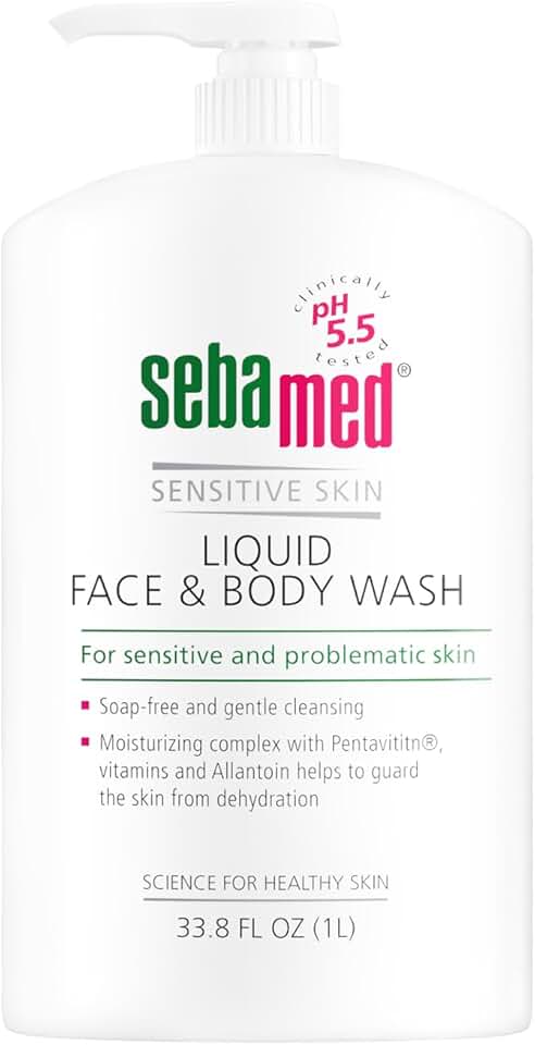 Gentle pH 5.5 Liquid Face and Body Wash for Sensitive Skin