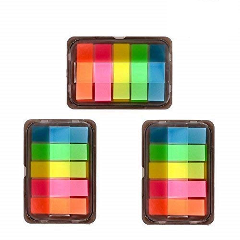 Neon Index Tabs Flags Sticky Notes, 300 Pieces
