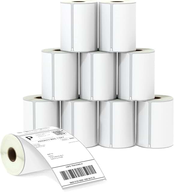Perforated 4x6 Shipping Labels, 10 Rolls