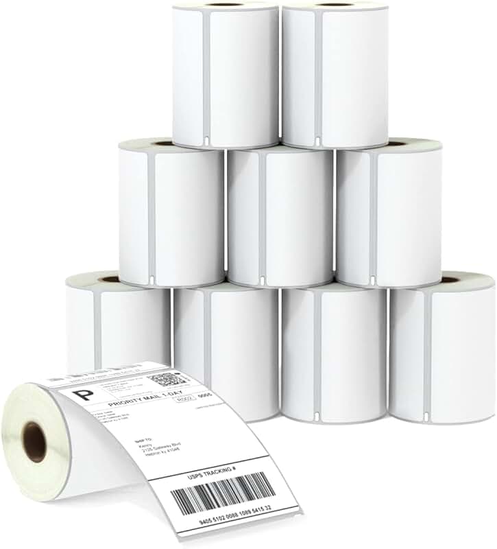 Perforated 4x6 Shipping Labels, 10 Rolls