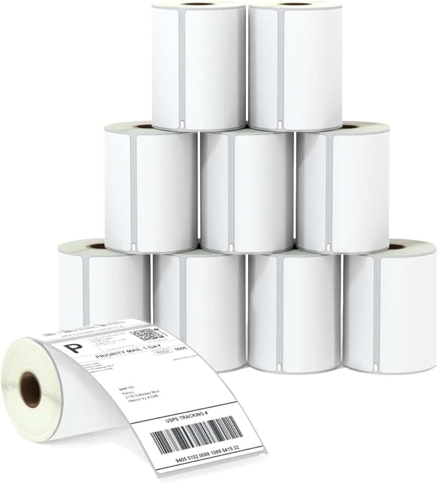 Perforated 4x6 Shipping Labels, 10 Rolls