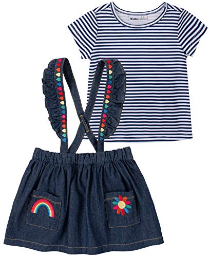 Baby Girls' 2 Pieces Jumper Set, Stripes/Dark Blue, 24M