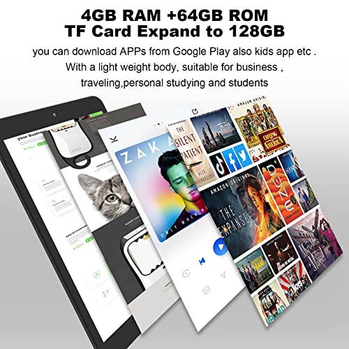 8 inch Windows 10 Business Tablet,Wi-Fi Bluetooth Touchscreen Tablets with 4GB RAM 64GB Storage, HDMI Port, GMS , 2MP Dual Cameras and Speaker, 4000mAh Battery Headphone Jack