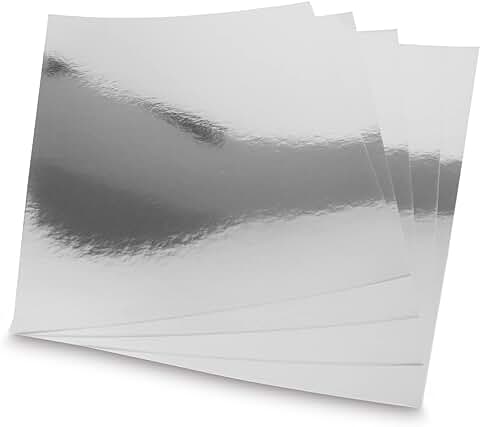 Silver Metallic Paper Sheets, 60 Pack, 8.5" x 11"