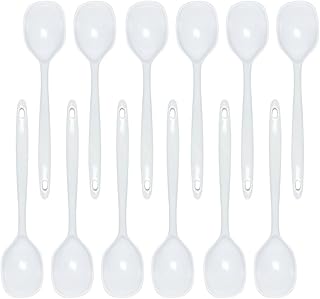 12-Piece White Melamine Cooking Spoons Set