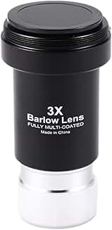 3X 1.25-Inch Fully Multi-Coated Metal Barlow Lens