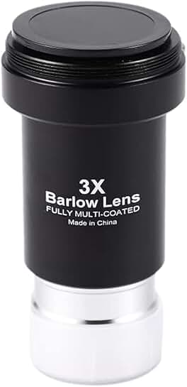 3X 1.25-Inch Fully Multi-Coated Metal Barlow Lens