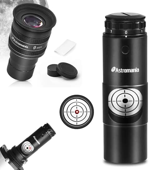 9mm Wide Angle Telescope Eyepiece with Laser Collimator Bundle