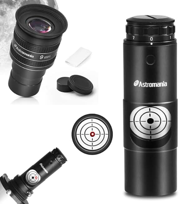 9mm Wide Angle Telescope Eyepiece with Laser Collimator Bundle