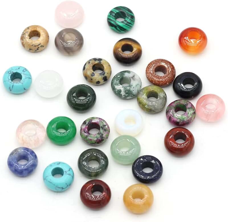50pcs Natural Semi-precious Stone Beads for Jewelry Making