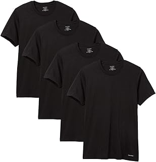 Men's classic fit crew neck cotton T-shirts, 4-pack