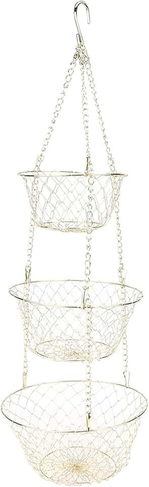 Three-Tier Hanging Fruit and Vegetable Basket