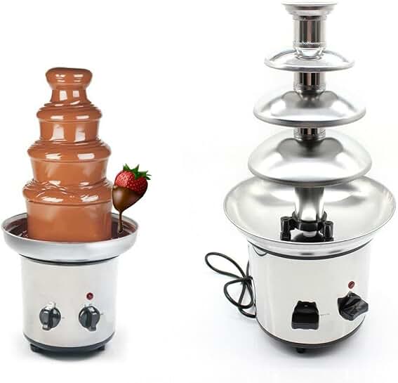4-Tier Electric Chocolate and Cheese Fountain