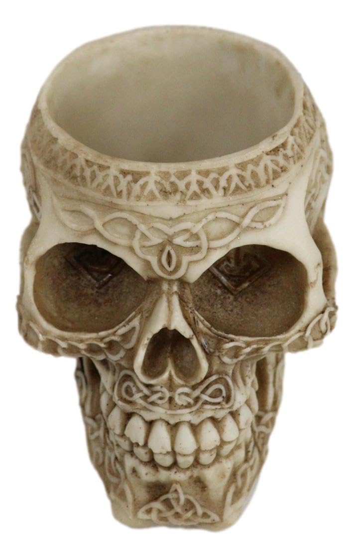 Day of the Dead Celtic Tribal Pen Holder Figurine