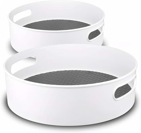 Rotating Lazy Susan Organizers, 2 Pack, 9" and 12"