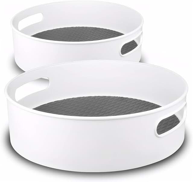 Rotating Lazy Susan Organizers, 2 Pack, 9" and 12"