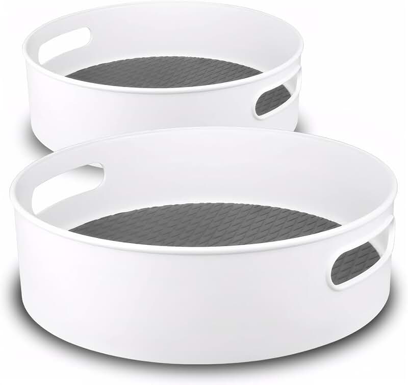 Rotating Lazy Susan Organizers, 2 Pack, 9" and 12"