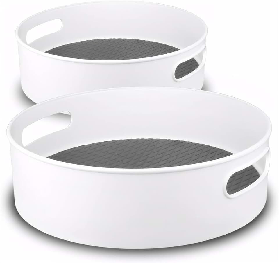 Rotating Lazy Susan Organizers, 2 Pack, 9" and 12"