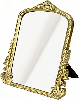 Gold Vintage Baroque Small Arched Vanity Mirror