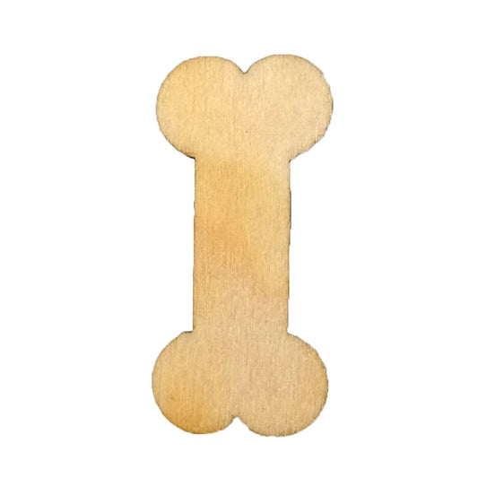 Unfinished Wooden Dog Bone Cutouts 100 pcs