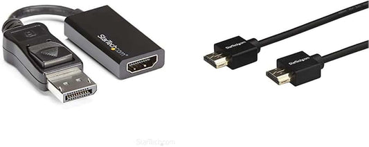 DisplayPort to HDMI Adapter with 4K 60Hz and HDMI Cable