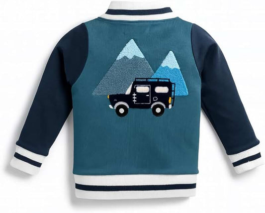 Organic Toddler Zip Bomber Jacket for Boys