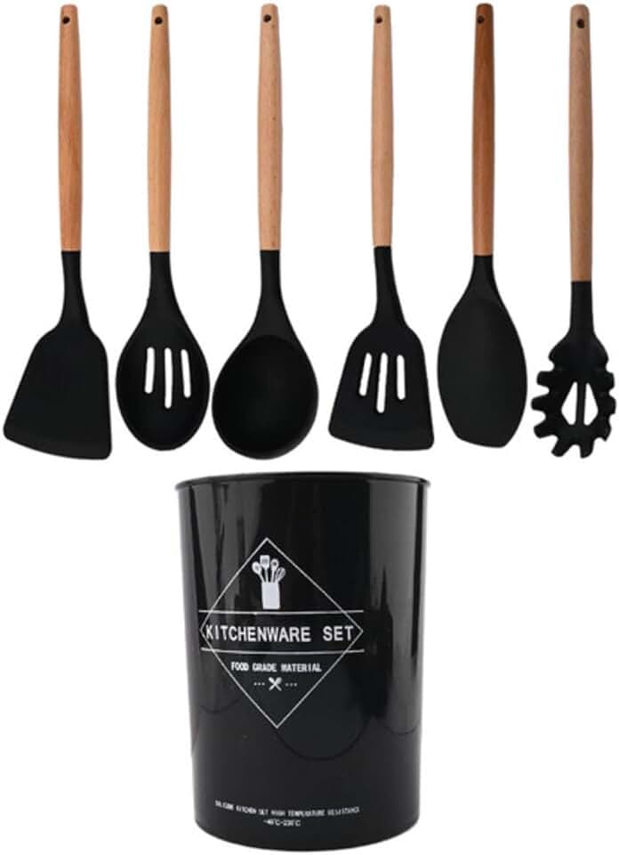 White Food Grade Silicone Kitchen Utensil Set