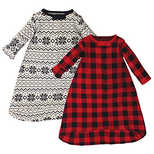 Uni  Baby  Cotton Long-Sleeve We le Sleeping Bag, Sack, Blanket, Buffalo Plaid, 0-3 Months
