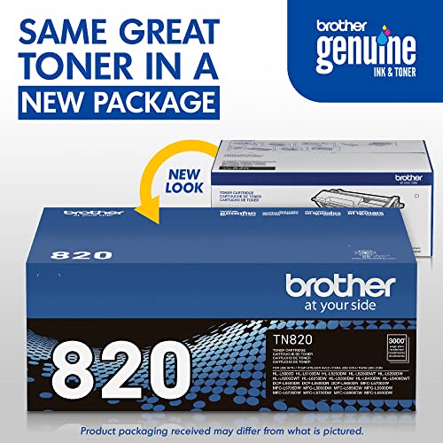 Genuine Toner Cartridge, TN820, Replacement Black Toner, Page Yield Up To 3,000 Pages, Dash Replenishment Cartridge