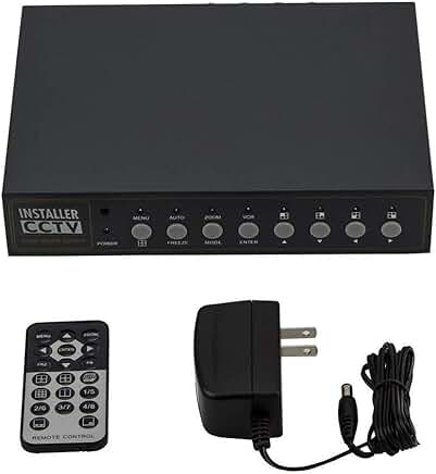 4-Channel CCTV Video Quad with Loopout and Remote