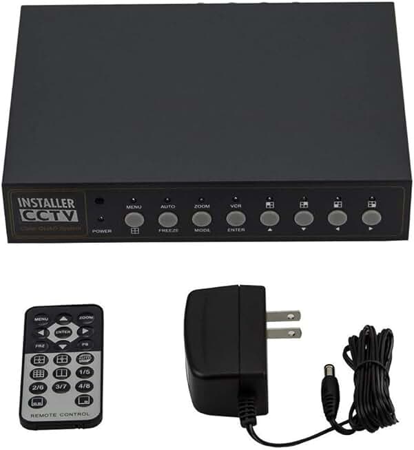 4-Channel CCTV Video Quad with Loopout and Remote