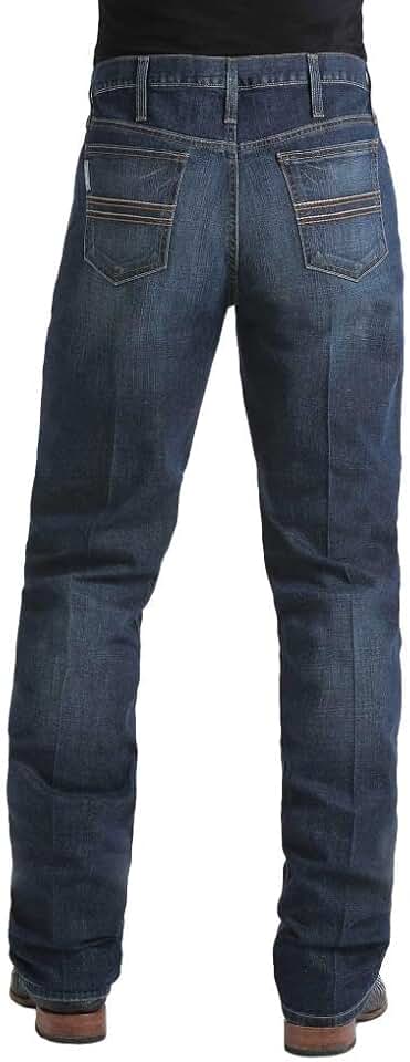 Men's Dark Wash Slim Straight Jeans 36W x 36L