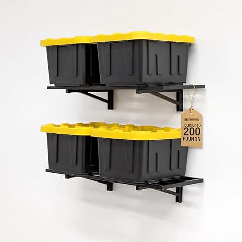 Heavy Duty Wall-Mounted Garage Shelf 1ft x 2ft