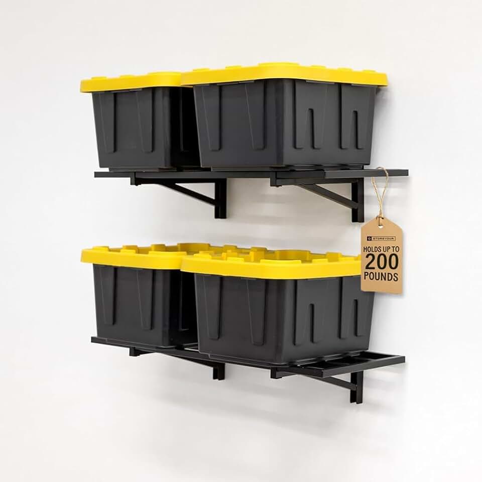 Heavy Duty Wall-Mounted Garage Shelf 1ft x 2ft