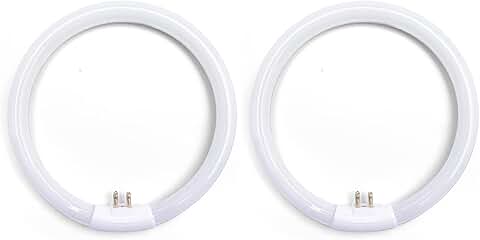 2 Pack 5.5 Inch Circular Fluorescent Bulbs, 12W, 6400K
