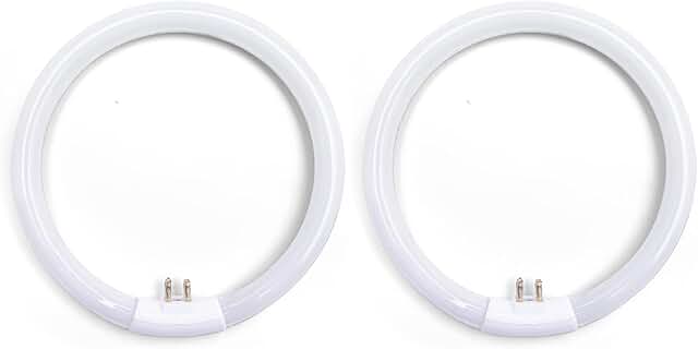 2 Pack 5.5 Inch Circular Fluorescent Bulbs, 12W, 6400K