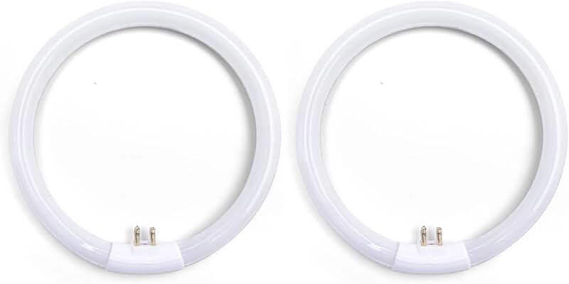 2 Pack 5.5 Inch Circular Fluorescent Bulbs, 12W, 6400K