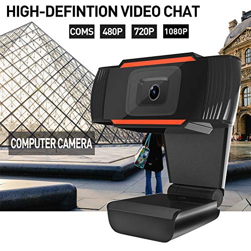 1080P Webcam with Microphone, Web Cam USB 2.0 Camera, Computer HD Streaming Webcam for PC Laptop Desktop Video Calling, Conferencing