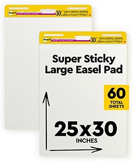 Large White Self-Stick Flip Chart Paper, 2 Pads